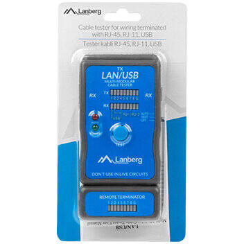 Unelte LANBERG NT-0403 network cable tester PoE tester Blue