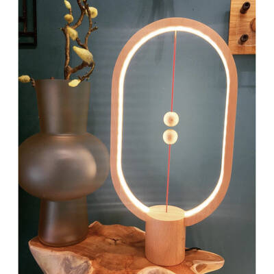 Allocacoc Heng Balance Lamp Ellipse USB Light Wood