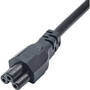 AKYGA Cable power AK-NB-08A Hybrid standard C/E/F CEE 7/7 - Euro 3-Pin C5 IEC 1 m Black CEE7/7 C5 coupler