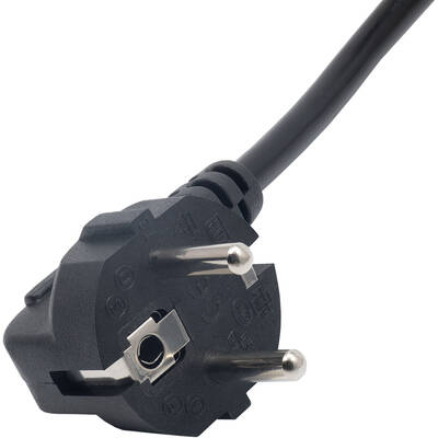 AKYGA Cable power AK-NB-08A Hybrid standard C/E/F CEE 7/7 - Euro 3-Pin C5 IEC 1 m Black CEE7/7 C5 coupler