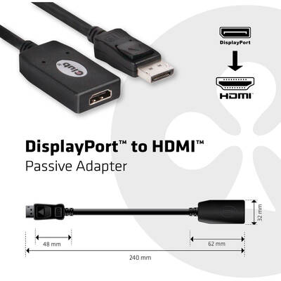 Adaptor CLUB 3D DisplayPort to HDMI Passive