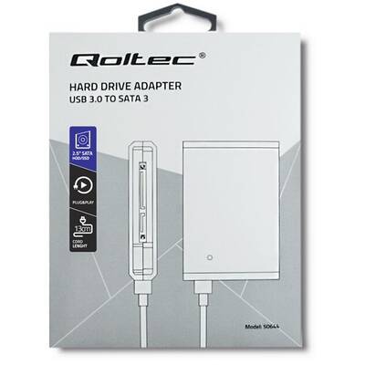 Rack QOLTEC 50644 Hard Drive Adapter USB 3.0 HDD/SSD 2.5'' SATA3