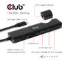 Hub USB CLUB 3D USB Type C 3.2 Gen1 7in1 HDMI 4K60Hz SD TF Card slot 2x USB Type A USB Type C PD RJ45