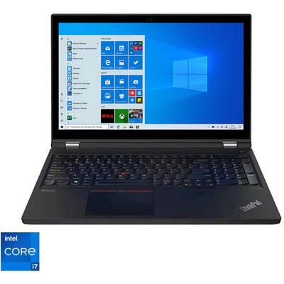 Laptop Lenovo 15.6'' ThinkPad T15g Gen 2, FHD IPS, Procesor Intel Core i7-11800H (24M Cache, up to 4.60 GHz), 16GB DDR4, 512GB SSD, GeForce RTX 3070 8GB, Win 10 Pro, Black