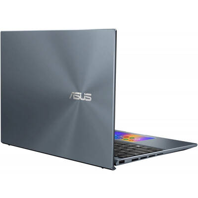 Ultrabook Asus 14'' Zenbook 14X OLED UX5400EA, 2.8K Touch 90Hz, Procesor Intel Core i7-1165G7 (12M Cache, up to 4.70 GHz, with IPU), 16GB DDR4X, 1TB SSD, Intel Iris Xe, Win 10 Pro, Pine Grey