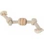 ZOLUX WILD MIX A rope toy, 2 knots, with a wooden disc