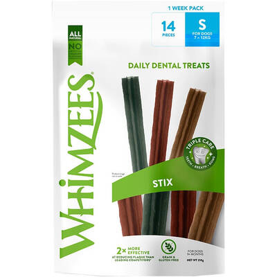 WHIMZEES 2 Week Pack Dog Chew Toothbrush S - 14 pcs.