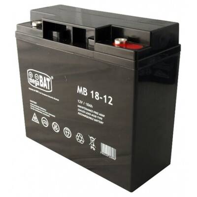 MPL POWER ELEKTRO megaBAT MB 18-12 Baterie UPS Lead-acid accumulator VRLA AGM Maintenance-free 12 V 18 Ah Black