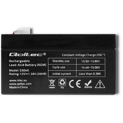 QOLTEC 53040 AGM battery | 12V | 1.3Ah | max. 19.5A