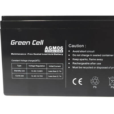 Green Cell AGM06 Baterie UPS Sealed Lead Acid (VRLA) 12 V 9 Ah