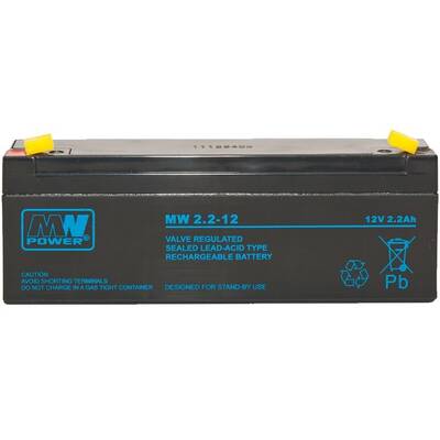 MPL POWER ELEKTRO MW 2.2-12 Baterie UPS Lead-acid accumulator AGM Maintenance-free 12 V 2,2 Ah Black