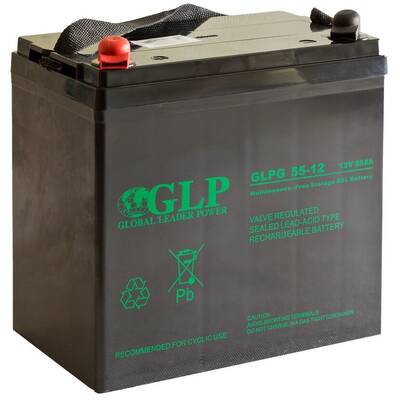 MPL POWER ELEKTRO GLP GLPG 55-12 Gel Baterie UPS Lead-acid accumulator VRLA GEL Maintenance-free 12 V 55 Ah Black