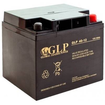 MPL POWER ELEKTRO GLP GLP 40-12 Baterie UPS Lead-acid accumulator VRLA AGM Maintenance-free 12 V 40 Ah Black