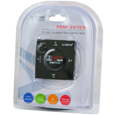 Switch KVM SAVIO CL-26 video switch HDMI