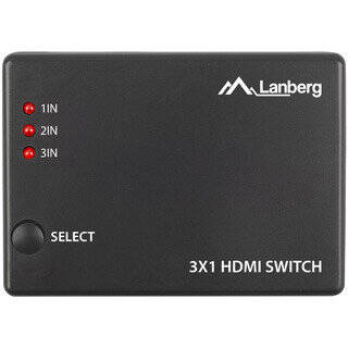 Switch KVM LANBERG VIDEO SWITCH 3X HDMI + MICRO USB PORT