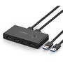 Switch KVM UGREEN 30768 interface hub USB 3.2 Gen 1 (3.1 Gen 1) Type-A 5000 Mbit/s Black