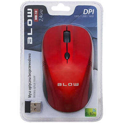 Mouse Blow Mb-10 84-003# (Optical; 1600 DPI; red color