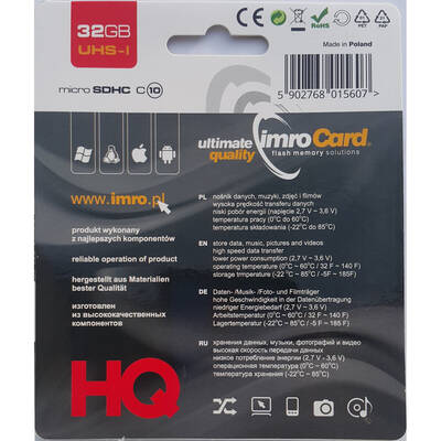 Card de Memorie IMRO 10/32G UHS-I 32 GB MicroSDHC Class 10