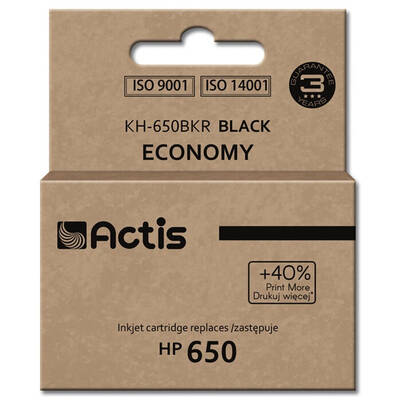 Cartus Imprimanta ACTIS COMPATIBIL KH-650BKR for HP printer; HP 650 CZ101AE replacement; Standard; 15 ml; black