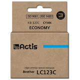 COMPATIBIL KB-123C for Brother printer; Brother LC123C/LC121C replacement; Standard; 10 ml; cyan
