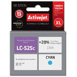 COMPATIBIL AB-525CN for Brother printer; Brother LC525C replacement; Supreme; 15 ml; cyan