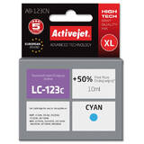 COMPATIBIL AB-123CN for Brother printer; Brother LC123C/LC121C replacement; Supreme; 10 ml; cyan
