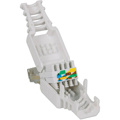 Accesoriu Retea Intellinet RJ45 Modular Plug, Toolless Connector, Cat5/5e/6, 22-26 AWG solid and stranded UTP cables