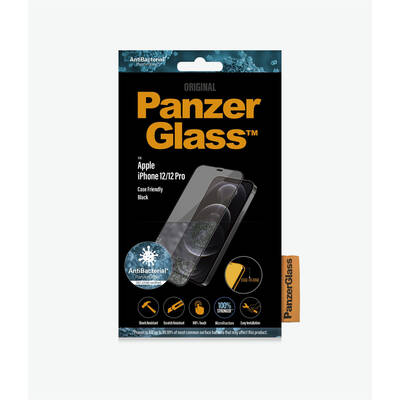 PanzerGlass Folie Apple iPhone 12/12 Pro Edge-to-Edge Anti-Bacterial