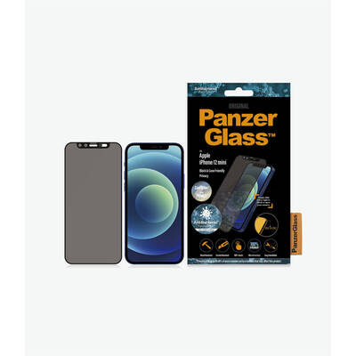 PanzerGlass Folie Apple iPhone 12 mini Edge-to-Edge Privacy Camslider Anti-Bacterial