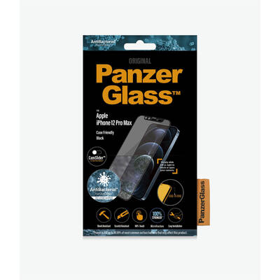 PanzerGlass Folie Apple iPhone 12 Pro Max Edge-to-Edge Camslider Anti-Bacterial