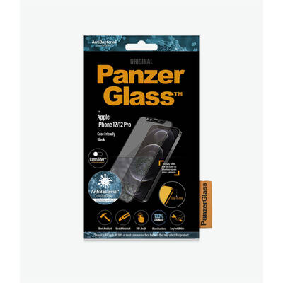 PanzerGlass Folie Apple iPhone 12/12 Pro Edge-to-Edge Camslider Anti-Bacterial
