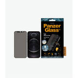 PanzerGlass Folie Apple iPhone 12/12 Pro Edge-to-Edge Privacy Camslider Anti-Bacterial