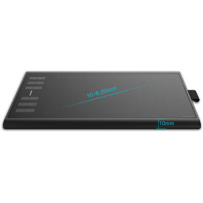 Tableta Grafica HUION H1060P 5080 lpi 250 x 160 mm USB Black