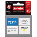 Cartus Imprimanta ACTIVEJET Compatibil AE-27YNX for Epson printer, Epson 27XL T2714 replacement; Supreme; 18 ml; yellow
