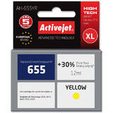 Compatibil AH-655YR for HP printer; HP 655 CZ112AE replacement; Premium; 12 ml; yellow