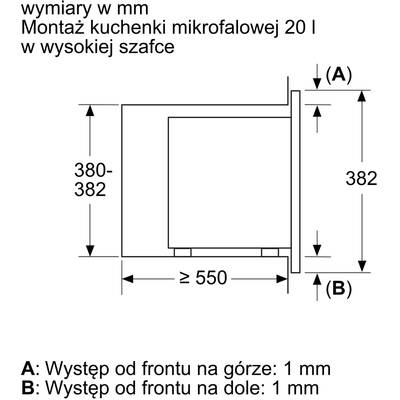 Cuptor cu Microunde BOSCH incorporabil BEL620MB3 Black, 20 l, 800 W