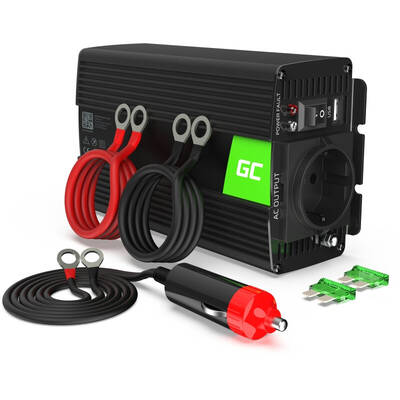 Green Cell INV02DE power adapter/inverter Auto 300 W Black
