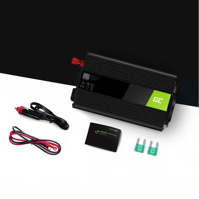 Green Cell INV02DE power adapter/inverter Auto 300 W Black