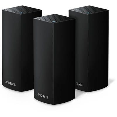 Router Wireless Linksys Velop Intelligent Mesh Black Tri-Band Wi-Fi 5 3Pack