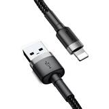 Baseus Cablu Date Cable Lightning USB Cafule 1.5A 2m (gray and black)
