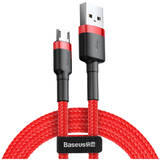 Baseus Cablu Date CAMKLF-C09 USB cable 2 m USB A Micro-USB B Red