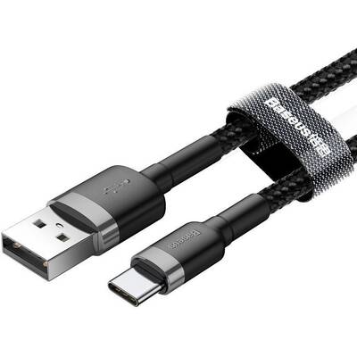 Baseus Cablu Date USB-C cable Cafule 3A 1m (gray & black)