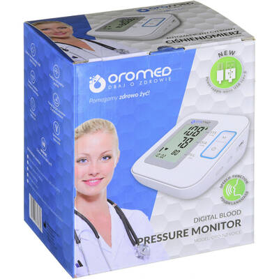 ORO-MED N2 Voice electronic blood pressure monitor + power supply