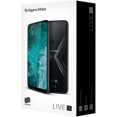 Smartphone Kruger&Matz Live 9 16,5 cm (6.5") Dual SIM 4G USB-C  4 GB 64 GB 5000 mAh Black