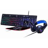 GGS-UMGL4-02 Gaming Set "Ghost" with 4in1 backlight, keyboard, mouse, pad, headphones