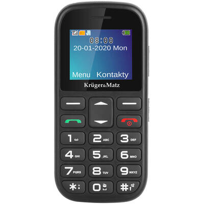 Telefon Mobil Kruger&Matz Kruger & Matz KM0920 4,5 cm (1.77") 84 g Black, Senior phone