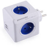 Allocacoc Priza/Prelungitor PowerCube Original USB (E) power extension 4 AC outlet(s) Blue,White