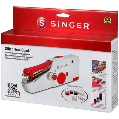 Singer Stitch Sew Quick Mini mechanical Masina de Cusut AA Battery White