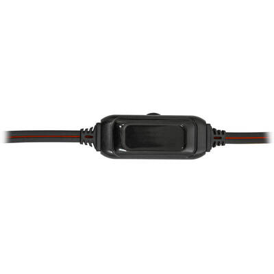 Casti Over-Head Defender Warhead G-185 negru + roșu, cablu 2 m