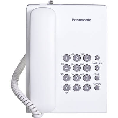 Telefon Fix Panasonic KX-TS500PDW telephone Analog telephone White